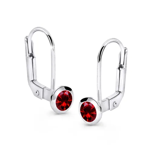 Cutie Diamonds Půvabné visací náušnice z bílého zlata s rubíny DZ8003-55-RU-X-2