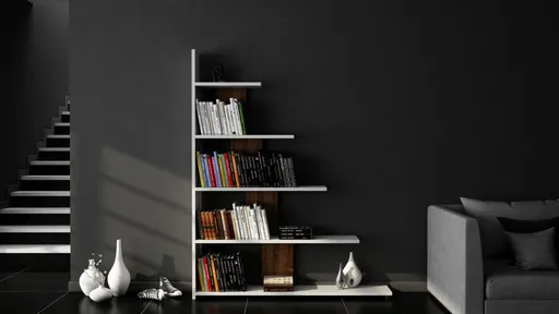 Knihovna Reward - White, Walnut