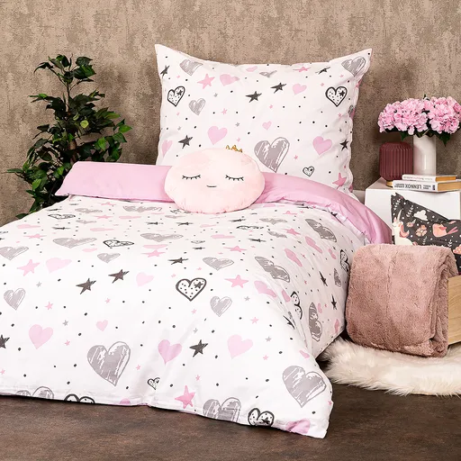4Home Bavlněné povlečení Little heart, 140 x 200 cm, 70 x 90 cm