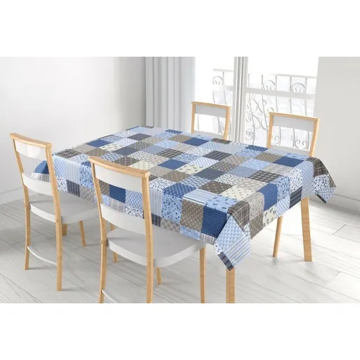 Bellatex Ubrus Adéla Patchwork modrá, 120 x 140 cm, 120 x 140 cm