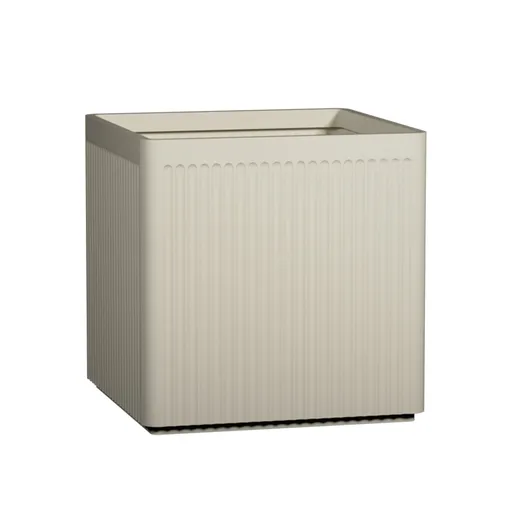 Květináč Block Linea, hedvábně bílá, více velkostí - Pottery Pots Velikost: M - 40 x 40 x 40 cm