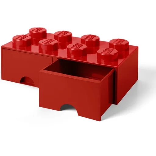 LEGO® Úložný box 8 s šuplíky - červená