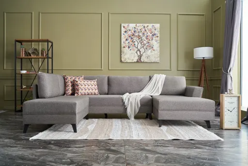 Rohová rozkládací pohovka Eris - Brown