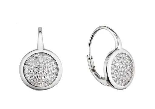 Evolution Group - Pavona Stříbrné visací náušnice se zirkony 11454.1