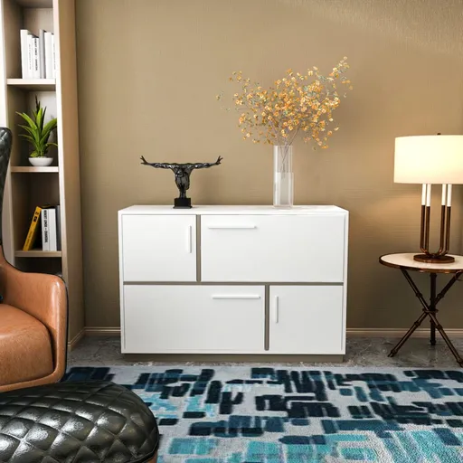 Konzolový stolek Mares - White, Grey