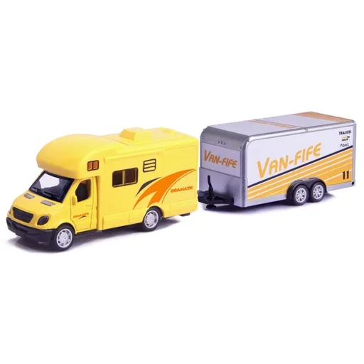 Alltoys Karavan s přívěsem žlutý
