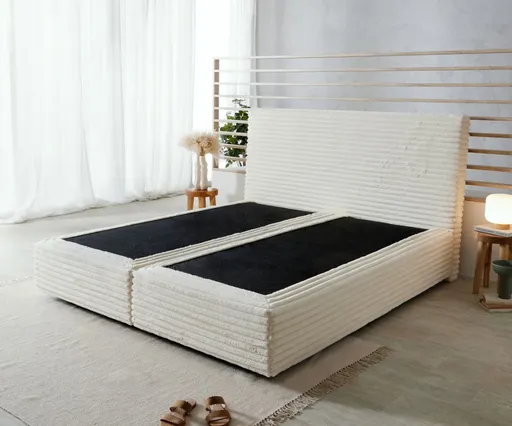 Boxspring postel Dream-Well 180x200 cm plyšový manšestr