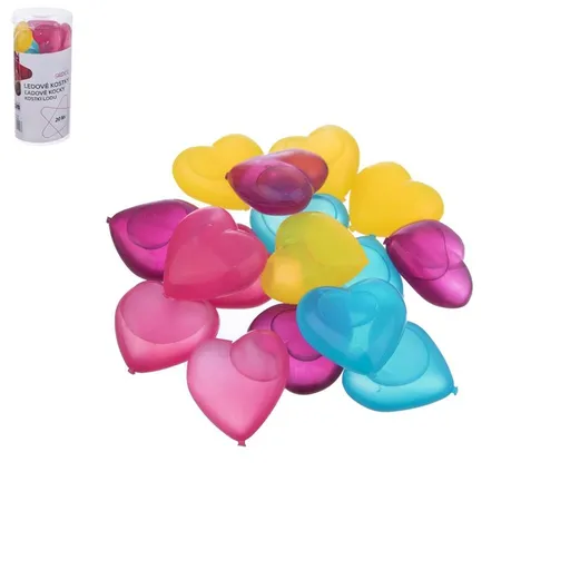 Ledové kostky plast srdce 20 ks - ORION