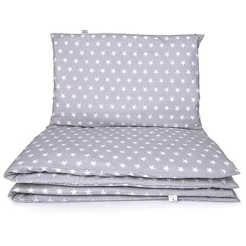 Maceshka Povlečení Basic Bílé hvězdy v šedé (401)