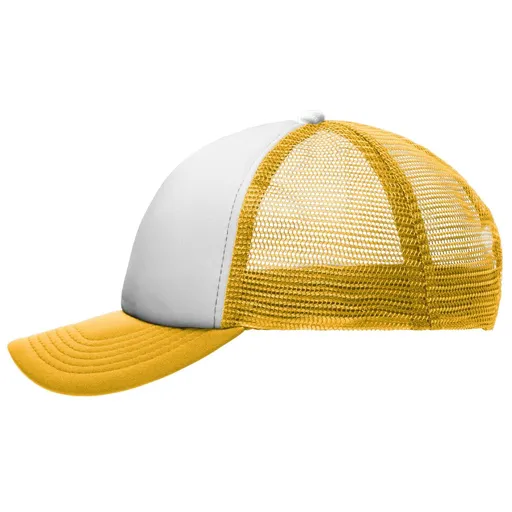Myrtle Beach (Daiber) Dětská 5 panelová kšiltovka MB071 - Bílá / zlatě žlutá | uni dětská