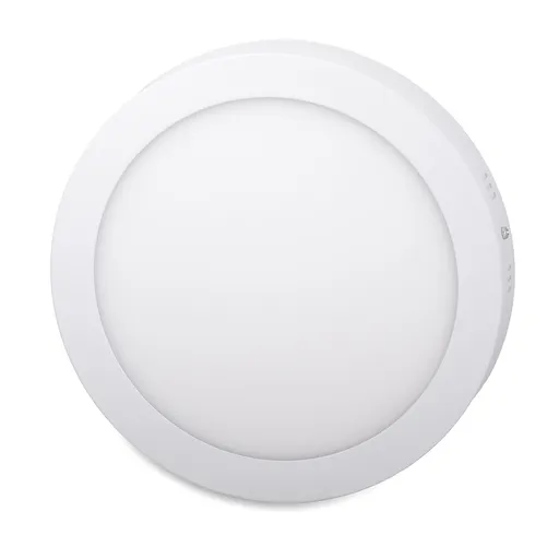 T-LED Bílý přisazený LED panel kulatý 220mm 18W Barva světla: Teplá bílá 10286