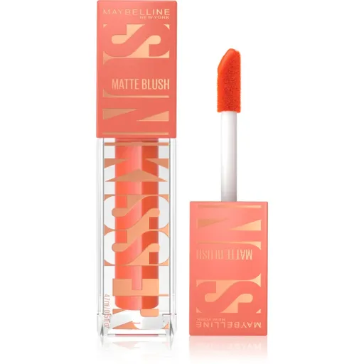 MAYBELLINE NEW YORK Sunkisser Matte tekutá tvářenka s matným efektem odstín 34 Peachy Quench 4.7 ml