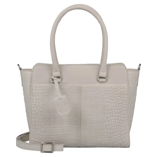 Dámská kožená kabelka Burkely Klarke - světle šedá