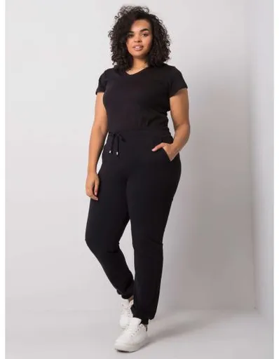 Dámské tepláky plus size BEATRIZ černé