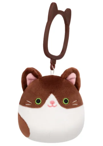 SQUISHMALLOWS Klíčenka Tmavě hnědá kočka - Glaudini
