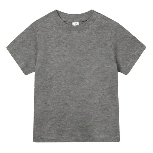 Babybugz Jednobarevné kojenecké tričko - Šedý melír | 0-3 měsíce