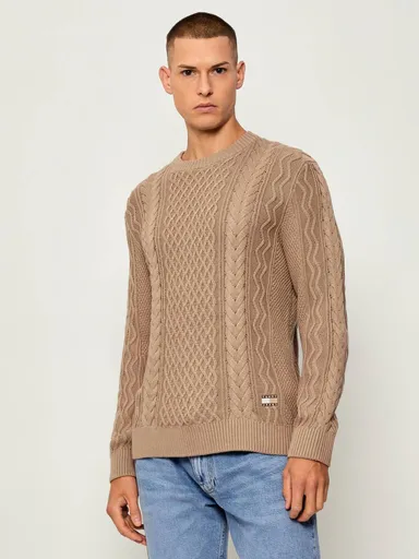 Tommy Jeans pánský světle hnědý svetr DM0DM221010HD M