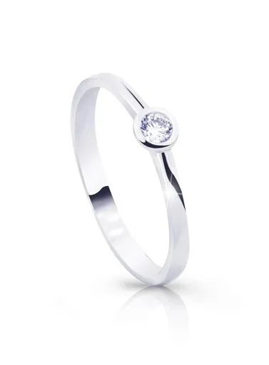 Cutie Diamonds Zásnubní prsten z bílého zlata s diamantem DZ8006-10-X-2 55 mm