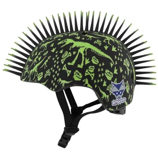 RASKULLZ T-REX BONEX Dětská cyklistická přilba, černá, velikost (48 - 52)