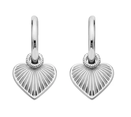 Hot Diamonds Stříbrné náušnice 2v1 Srdíčka s diamanty Essence DE821