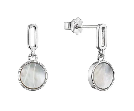 Evolution Group - Pavona Elegantní stříbrné visací náušnice s perletí 11518.1