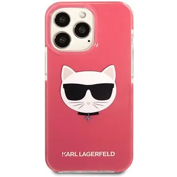 Karl Lagerfeld TPE Choupette Head Kryt pro iPhone 13 Pro Fuchsia (3666339048549)