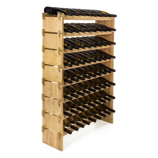 G21 Bambusový regál na víno, 72 lahví, L