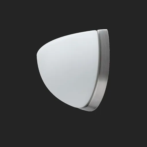 OSMONT NEL44558 NELA DL1 nástěnné skleněné svítidlo nerez broušená / bílá IP43 60W E27