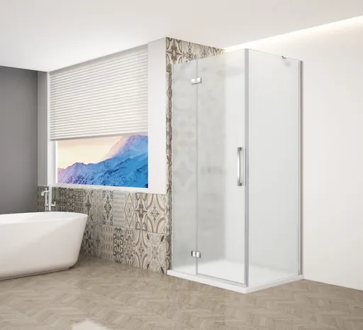 GELCO TRINITY CHROM obdélníkový kout 800x1200 levý, matné sklo, GT5612-80ML-CH GT5612-80ML-CH