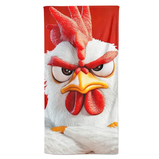 Osuška Naštvaná slepice (Velikost osušky: 100x170cm)