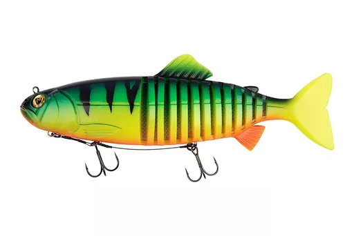 Fox rage gumová nástraha jointed replicants fire tiger uv - 27 cm