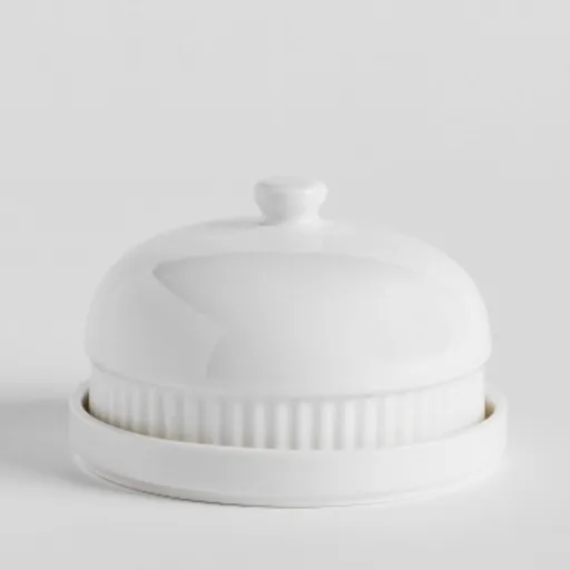 HOME & YOU Mini dóza na máslo 8 cm - bílá