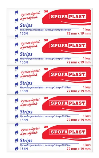 3M Spofaplast 156N Strips 72x19 mm 5 ks