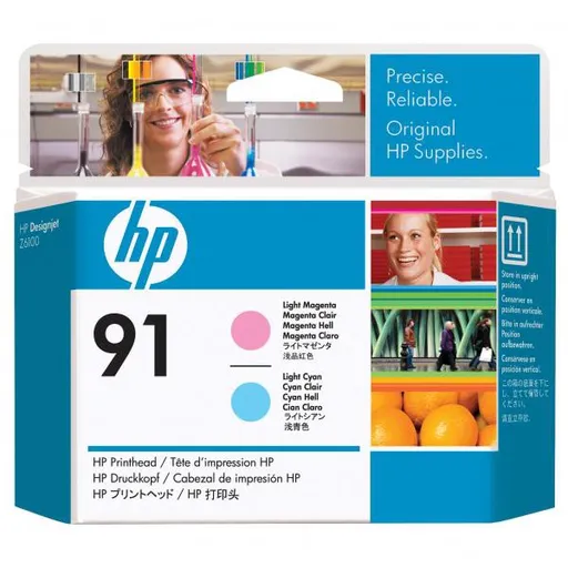 HP C9462A - originální tisková hlava HP 91, světle azurová