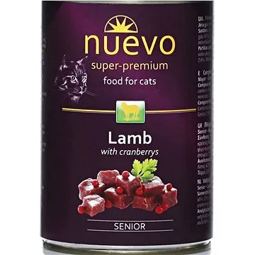 Nuevo kočka senior jehněčí s brusinkami konzerva 400 g (4250231595240)