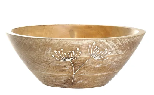 Dřevěná servírovací miska z mangového dřeva Tours Bowl - Ø 25*9 cm Chic Antique