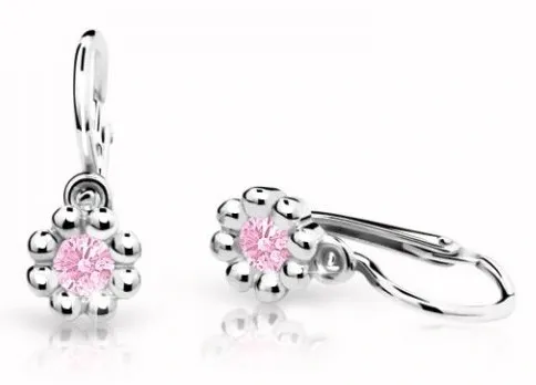 Cutie Jewellery Dětské náušnice z bílého zlata C2030-10-X-2 růžová
