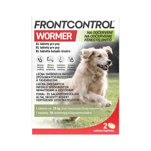 FRONTCONTROL Wormer XL tablety pro psy 35 kg 2 tablety