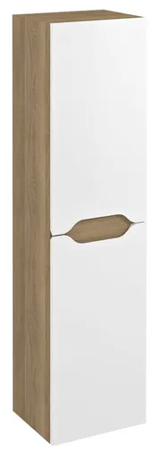 SAPHO WAVE skříňka vysoká 35x140x30cm, levá/pravá, bílá/dub cuneo WA245-3025