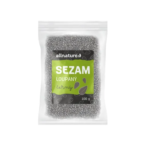Allnature Sezam černý loupaný 100 g