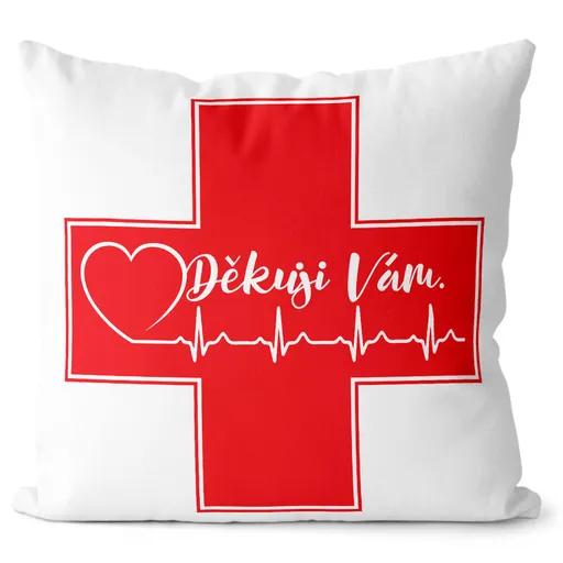 Polštářek Děkuji vám (Velikost: 40 x 40 cm)