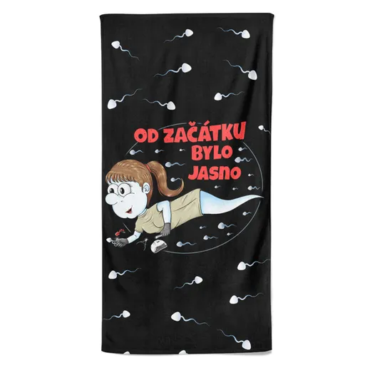 Osuška Nehtařská spermie (Velikost osušky: 70x140cm)
