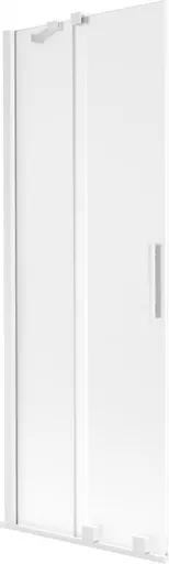 MEXEN/S Velar dvoukřídlá posuvná vanová zástěna 70 x 150, dekor, bílá 896-070-000-31-20