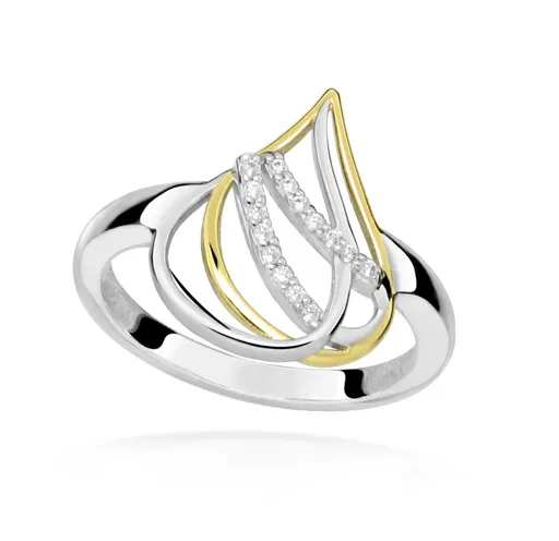 Silver Cat Elegantní stříbrný prsten se zirkony Bicolor SC608 54 mm