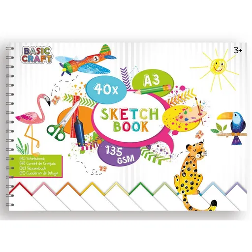 Kroužkový blok na malování A3