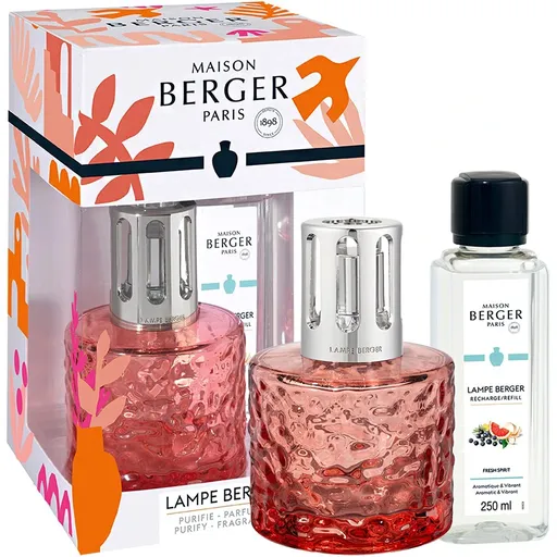 Maison Berger Paris Dárková sada katalytická lampa Mirage Summer Coral + náplň Fresh Spirit 250 ml