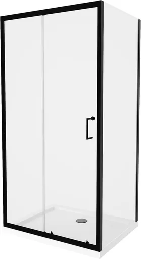 MEXEN/S Apia Sprchový kout 120x90, transparent, černá + vanička se sifonem 840-120-090-70-00-4010B