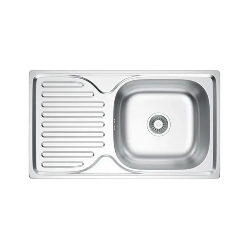 VELAZO Jednokomorový kuchyňský dřez ze saténové oceli 76 × 43 se sifonem VELAZ7643S