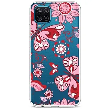 TopQ Samsung A12 silikon Pink Butterfly 57764 (Sun-57764)