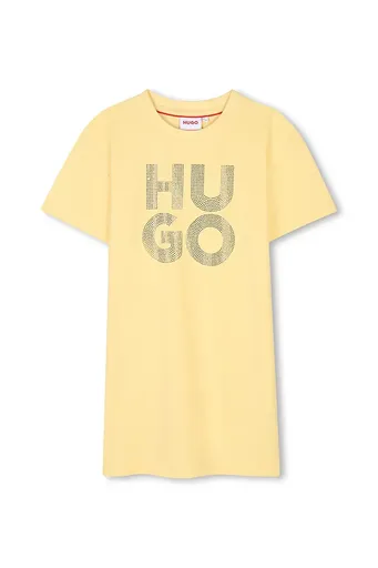 Dětské bavlněné šaty HUGO